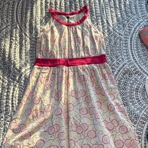 Tea Collection Pink and Cream Floral Kids Dress